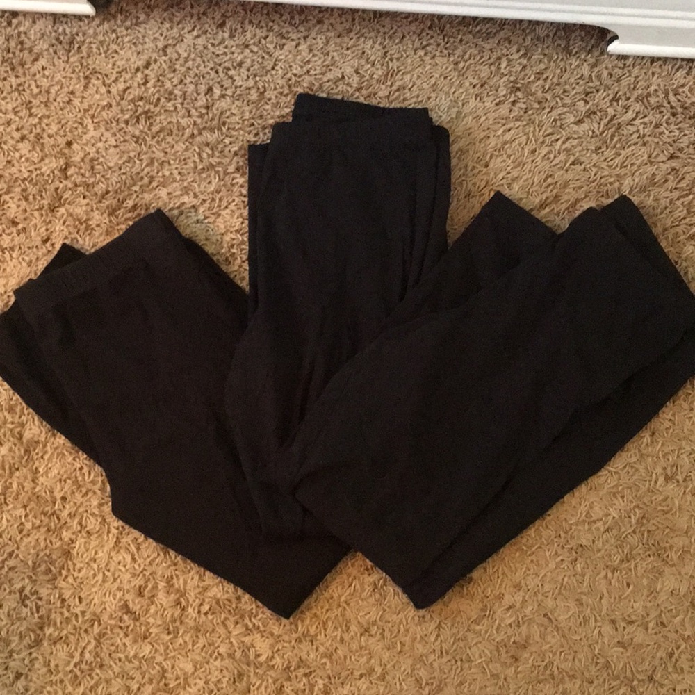 3 pairs of Black Ankle Leggings